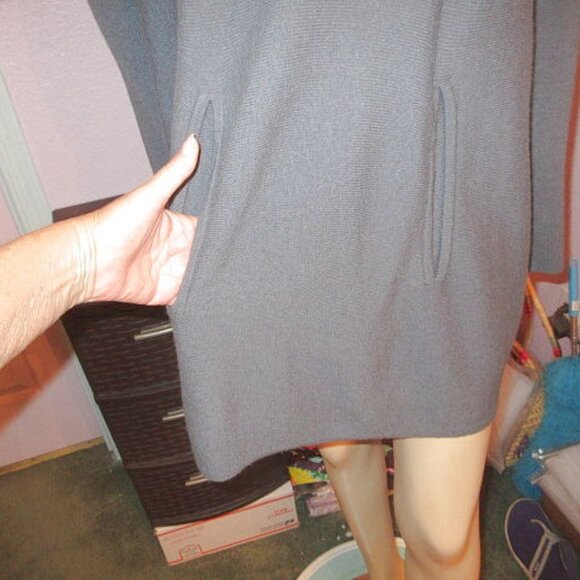 Garnet Hill Cashmere Wool Turtleneck Sweater Size S Pockets Oversized Tunic Soft - Picture 5 of 12